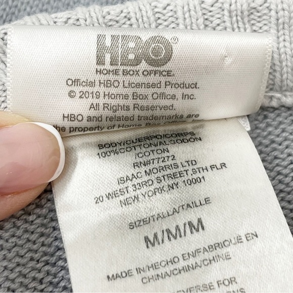 GAME OF THRONES Women’s WINTER IS HERE STARK DIRE WOLF Intarsia Knit Sweater M - Picture 9 of 10